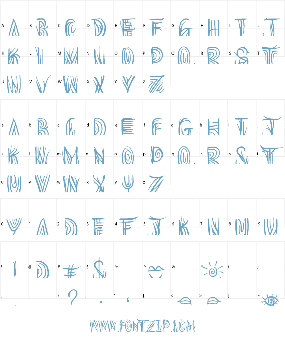 Overthink Demo Font Character